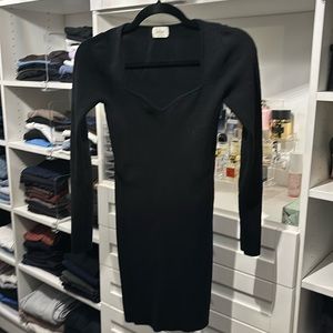 Aritzia Wilfred Black Long Sleeve Sweater Dress Size Small